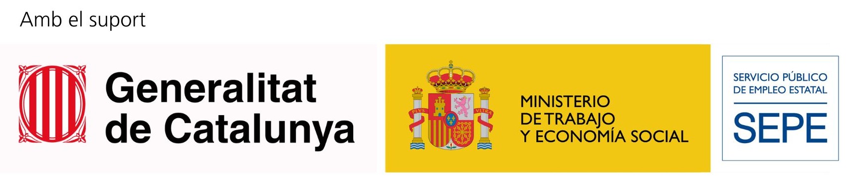 Amb el suport del Ministeri de Treball i la Generalitat de Catalunya