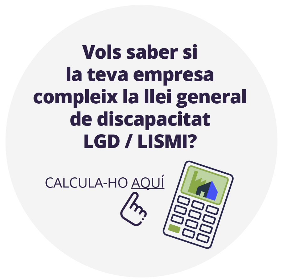 Calculadora de la Llei de discapacitat, per a comprovar si la teva empresa compleix amb la Llei General de Discapacitat.